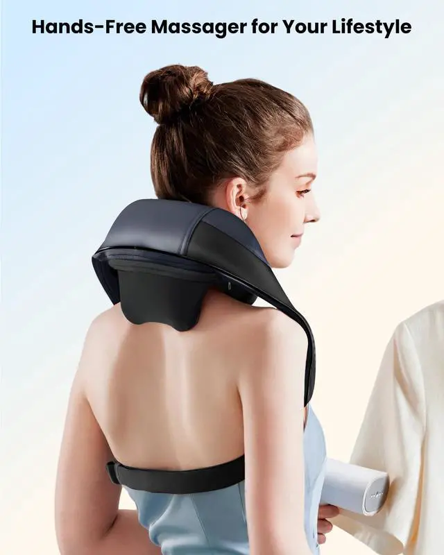 Alt view image 7 of 7 - 2026 Cordless Neck Massager with Heat, 4D Shiatsu Deep Tissue Kneading for Neck & Shoulders, Graphene Heating Massage Pillow, Portable & Rechargeable, FSA Eligible, Gift for Women