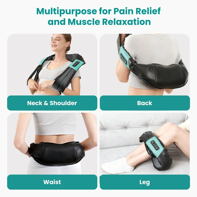 Alt view image 5 of 7 - Shiatsu Neck Massager with Heat for Pain Relief, NOT Cordless