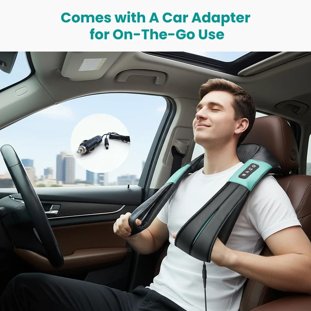 Alt view image 7 of 7 - Shiatsu Neck Massager with Heat for Pain Relief, NOT Cordless