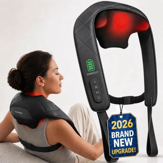 Main image of Cordless Neck Massager with Heat for Pain Relief Deep Tissue-2026 Upgraded