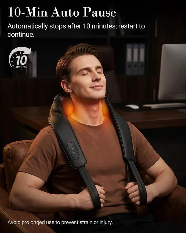 Alt view image 5 of 7 - Cordless Neck Massager with Heat for Pain Relief Deep Tissue-2026 Upgraded