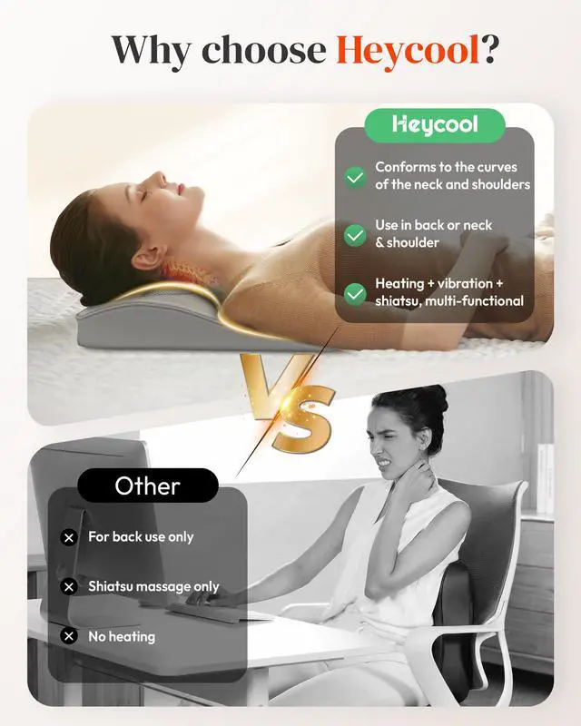 Alt view image 5 of 7 - Shiatsu Neck Back Massager, FSA Eligible HSA Massage Pillow