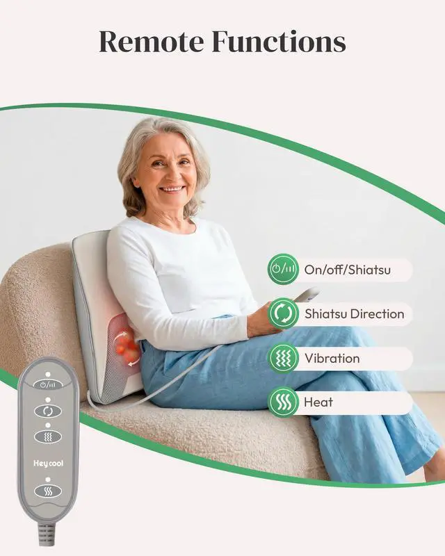 Alt view image 6 of 7 - Shiatsu Neck Back Massager, FSA Eligible HSA Massage Pillow