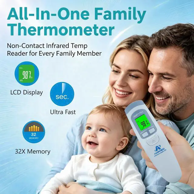Alt view image 2 of 7 - Medical Grade Forehead Thermometer