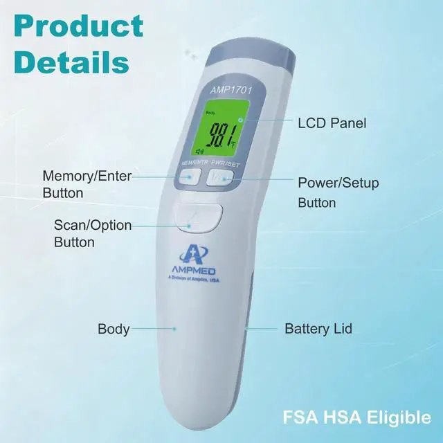 Alt view image 6 of 7 - Medical Grade Forehead Thermometer