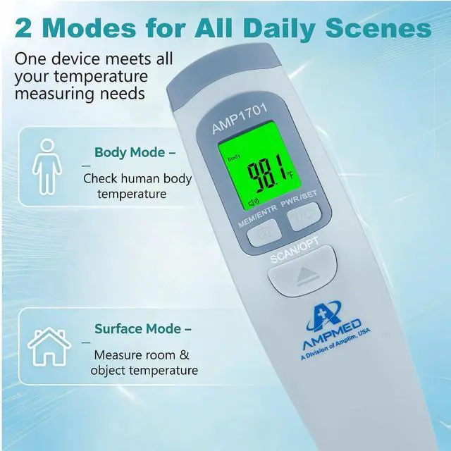 Alt view image 3 of 7 - Medical Grade Forehead Thermometer