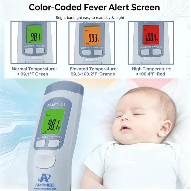Alt view image 5 of 7 - Medical Grade Forehead Thermometer
