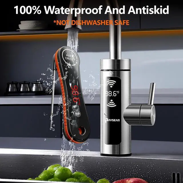 Alt view image 5 of 7 - 0.3s Instant Read Meat Thermometer IP67 Waterproof