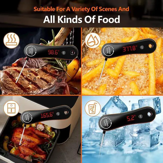 Alt view image 7 of 7 - 0.3s Instant Read Meat Thermometer IP67 Waterproof