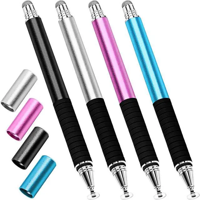 Main image of Capacitive Stylus Pen (4Pack,2 in 1 Precision Series), Fibre Tips Universal Touch Screens Stylist, Fine Point Disc Touchscreen Pencil Compatible for iPhone/iPad/Android/Tablet