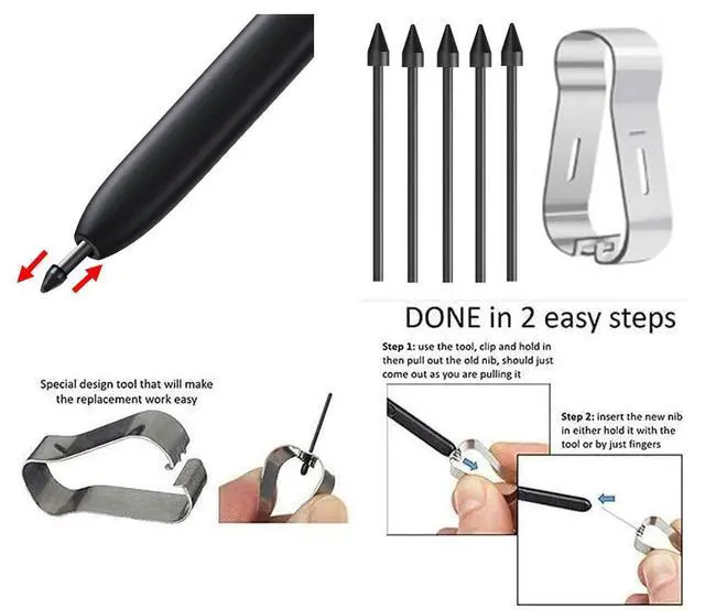 Alt view image 4 of 4 - S Pen S23 Ultra (withBluetooth) Replacement for Samsung Galaxy S23 Ultra Stylus Pen (4096 Pressure Levels) + Replacement Tips/Nibs (Phantom Black)