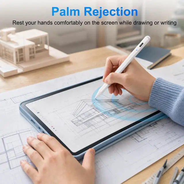 Alt view image 4 of 7 - Stylus Pen for iPad Apple: Fast Charge for iPad Pencil Apple Pen with Palm Rejection Tilt Sensitivity - Pen for iPad 10/9/8/7/6, iPad Pro 12.9"/11"/13" M4, iPad mini 6/5, iPad Air 5/4/3/11"-13" M2