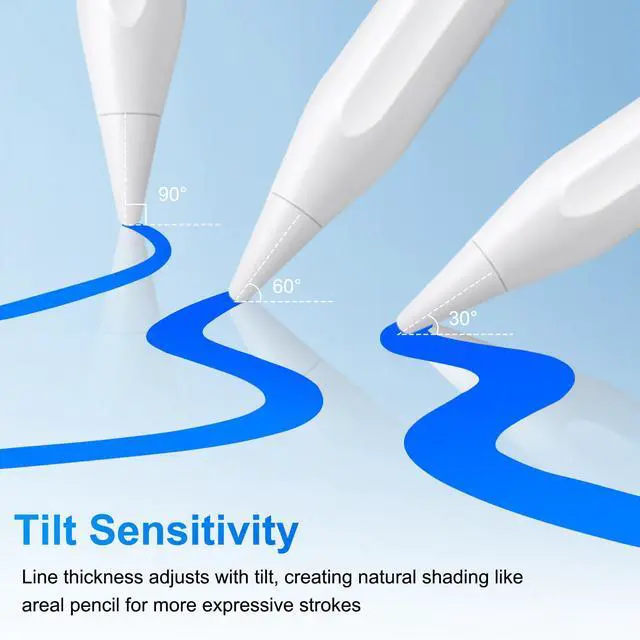 Alt view image 5 of 7 - Stylus Pen for iPad Apple: Fast Charge for iPad Pencil Apple Pen with Palm Rejection Tilt Sensitivity - Pen for iPad 10/9/8/7/6, iPad Pro 12.9"/11"/13" M4, iPad mini 6/5, iPad Air 5/4/3/11"-13" M2