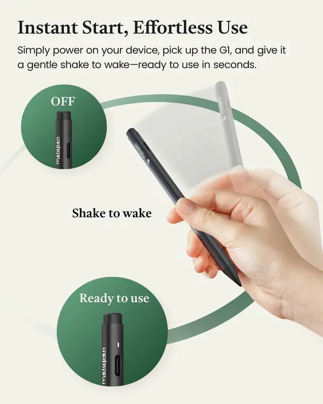 Alt view image 3 of 7 - USI 2.0 Stylus Pen G1 for Fire Max 11 (2023 Release), USB-C Fast Charging, 4096 Pressure Pen for Google Pixel Tablet, Amazon Fire HD 10 (13th Gen, 2023 Release), Lenovo/HP/Acer Chromebook