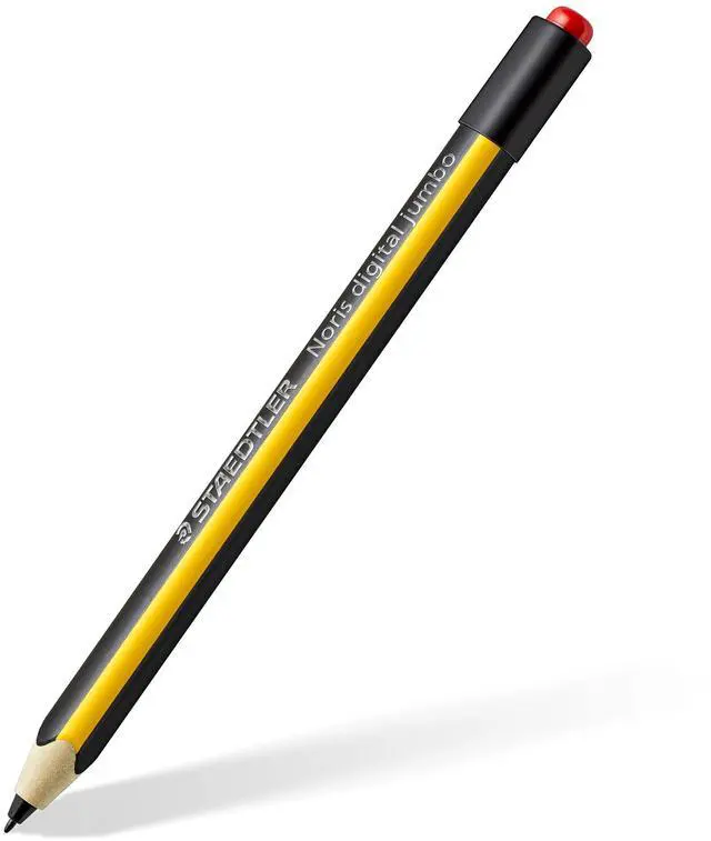 Main image of Noris Jumbo Digital Stylus Pen with Eraser for Touchscreens: No Charging, Thick Triangular Barrel for Comfort, Works with Samsung Galaxy Tab, Kindle Scribe & More, Replacement Nibs & Tool