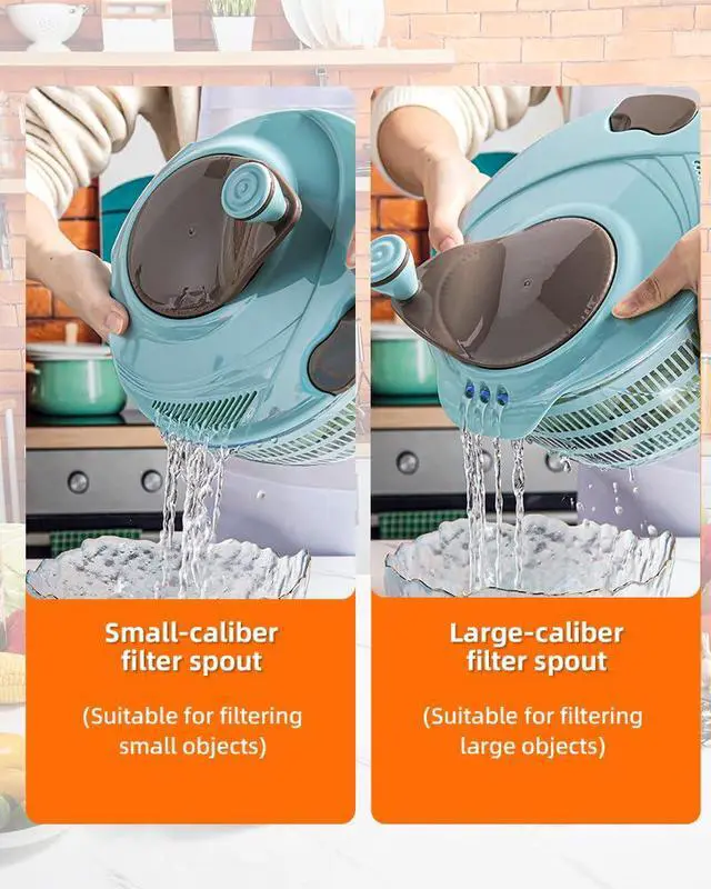 Alt view image 3 of 6 - Salad Spinner, 4.24 Quart Lettuce Spinner, Vegetable Spinner