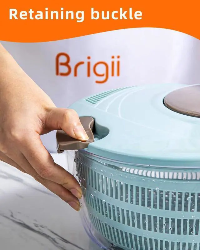 Alt view image 4 of 6 - Salad Spinner, 4.24 Quart Lettuce Spinner, Vegetable Spinner
