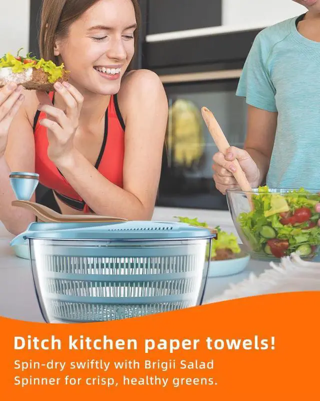 Alt view image 6 of 6 - Salad Spinner, 4.24 Quart Lettuce Spinner, Vegetable Spinner