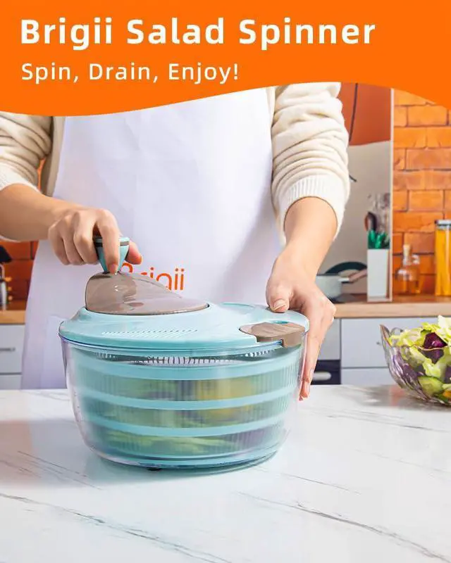 Alt view image 2 of 6 - Salad Spinner, 4.24 Quart Lettuce Spinner, Vegetable Spinner