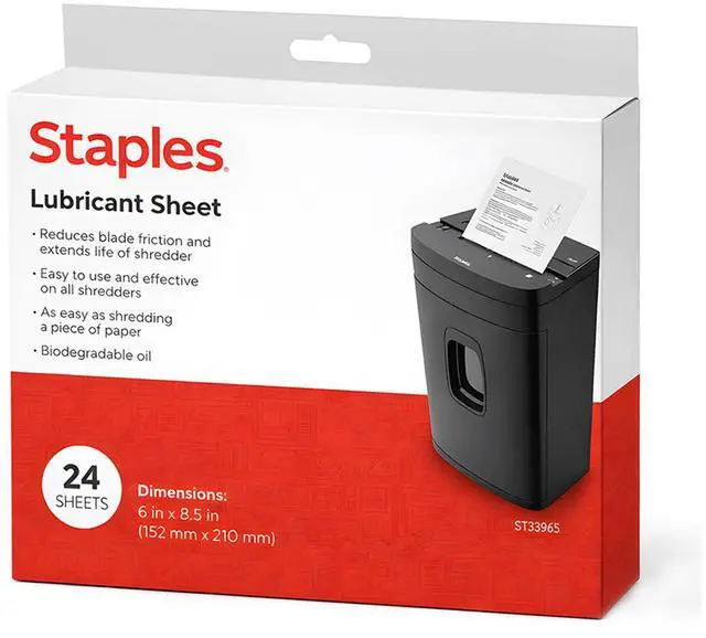 Main image of Shredder Lubricant Lubricating Sheets, Reduces Friction & Noise, Keeps Blades Sharp, Pack of 24