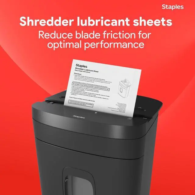 Alt view image 2 of 6 - Shredder Lubricant Lubricating Sheets, Reduces Friction & Noise, Keeps Blades Sharp, Pack of 24