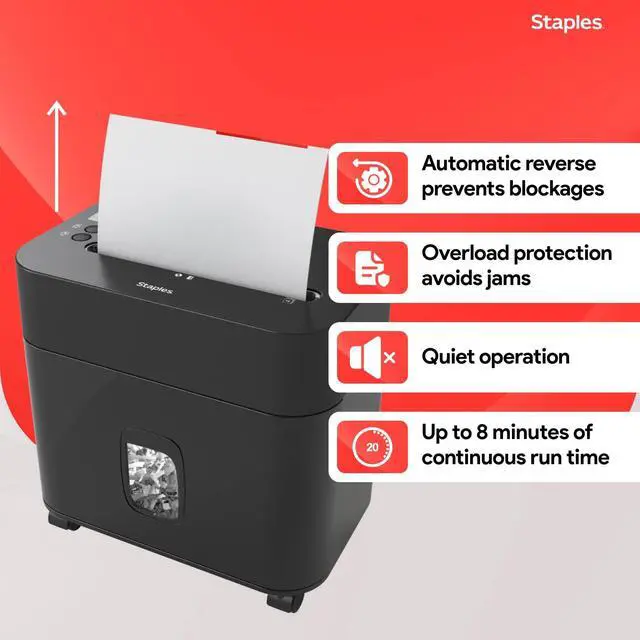 Alt view image 5 of 7 - 12-Sheet Micro-Cut Paper Shredder, Compact High-Security Shredding for Home & Office, Shreds Credit Cards, Black