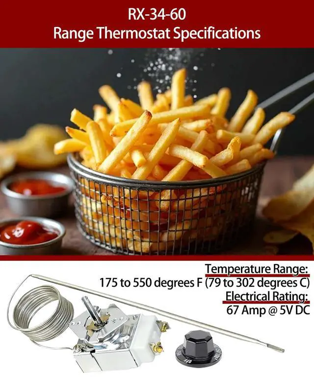 Alt view image 5 of 6 - 1191727, RX-34-60 Thermostat with 1190573 Knob for Southbend Range, 550F