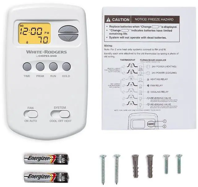 Alt view image 3 of 5 - Emerson Thermostats 1E78-140 Non-Programmable Heat Only Thermostat for Single-Stage Systems,