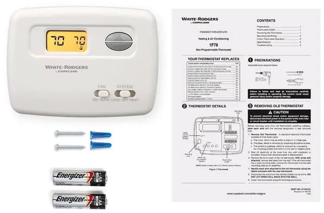 Alt view image 3 of 5 - 70 Series Classic, Non-Programmable Thermostat, 1F78-144