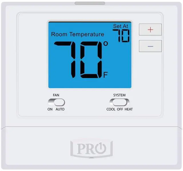 Main image of 24 V, 4 INCH Display, 90% Non-CONDENSING Humidity, Blue Backlight, Non-PROGRAMMABLE, Thermostat
