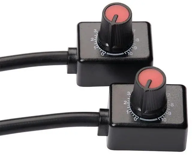 Main image of 2Pack DC0/1-10V Knob LED Dimmer Mini Controller Rotary Switch Low Voltage Passive PWM Dimming Off for 0-10V / 1-10V Dimmable LED Drivers Electronic Ballasts Controling Interior Light Grow Lamp