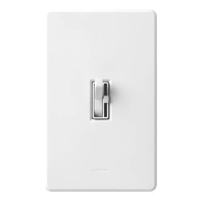 Alt view image 3 of 7 - Toggler LED+ Dimmer Switch for Dimmable LED, Halogen and Incandescent Bulbs, 250W/Single-Pole or 3-Way, AYCL-253P-WH, White