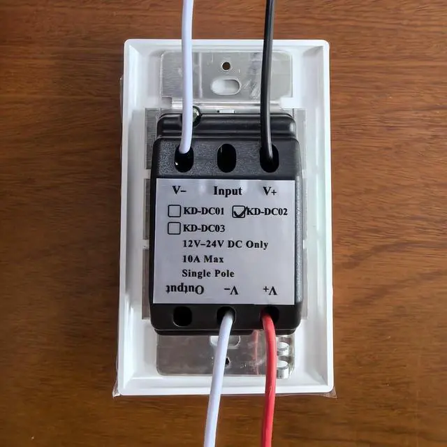Alt view image 2 of 5 - 12V - 24V DC Dimmer Switch, PWM LED Slide Dimmer Switch for LED Strip Lights, Single Color, Wall Plate Included (1 Pack, White)