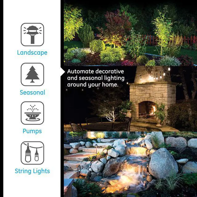 Alt view image 7 of 7 - Outdoor 24-Hour Mechanical Stake Timer Plug-in, Heavy-Duty, 6 Grounded Outlets, Weather Resistant, 30-Minute Intervals, For Seasonal Lighting, String Lights, Pumps, Fountains, 29972