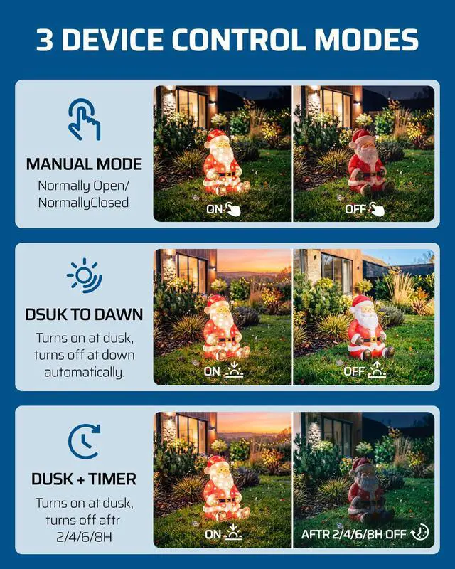 Alt view image 3 of 7 - Outdoor Power Stake Timer, Waterproof Dusk to Dawn Timer