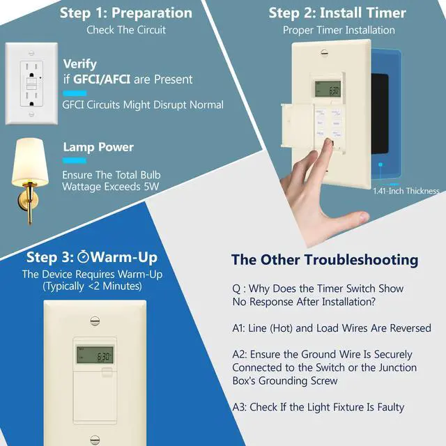 Alt view image 3 of 7 - Programmable Digital Timer Switch, 7-Day 18 ON/Off Timer Settings