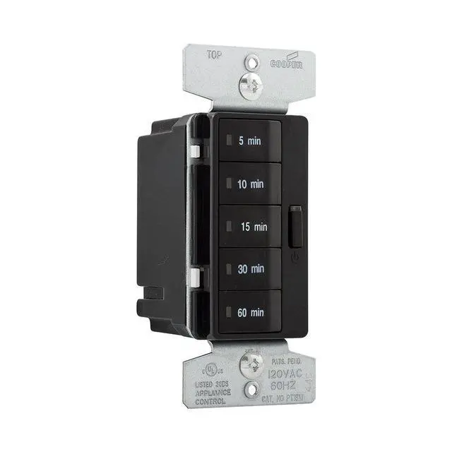Alt view image 3 of 3 - PT18M-BK 1800W 15 Amp 5-Button Minute Timer with Off Single-Pole, Black