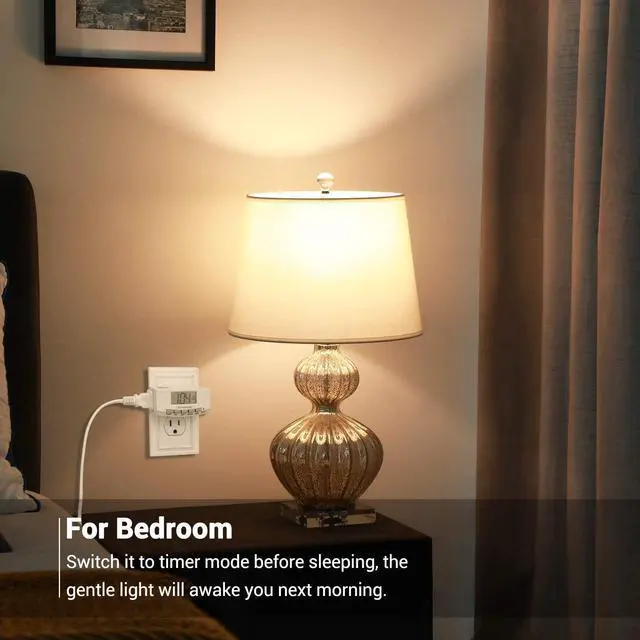 Alt view image 6 of 7 - 24 Hour Digital Light Timer, 1 Polarized Outlet