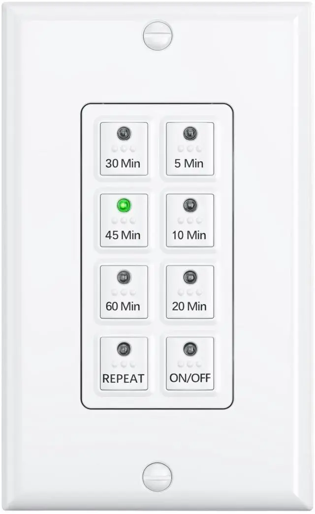 Main image of 60 Min Countdown Timer Switch for Bathroom Exhaust Fan Light Heater