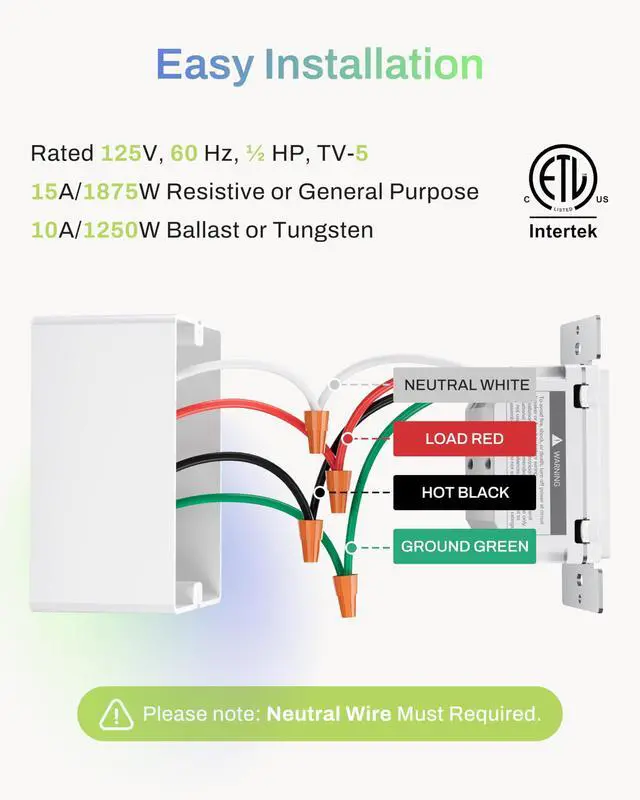 Alt view image 7 of 7 - 60 Min Countdown Timer Switch for Bathroom Exhaust Fan Light Heater