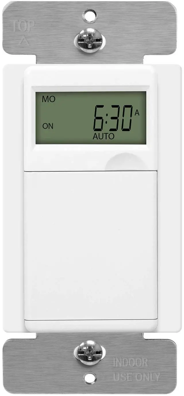 Alt view image 7 of 7 - - HET01-C-W Programmable Digital Timer Switch for Lights, Fans, Motors, 7-Day18 ON/OFF Timer Settings, Single Pole, Neutral Wire Required, UL Listed, HET01-C, White