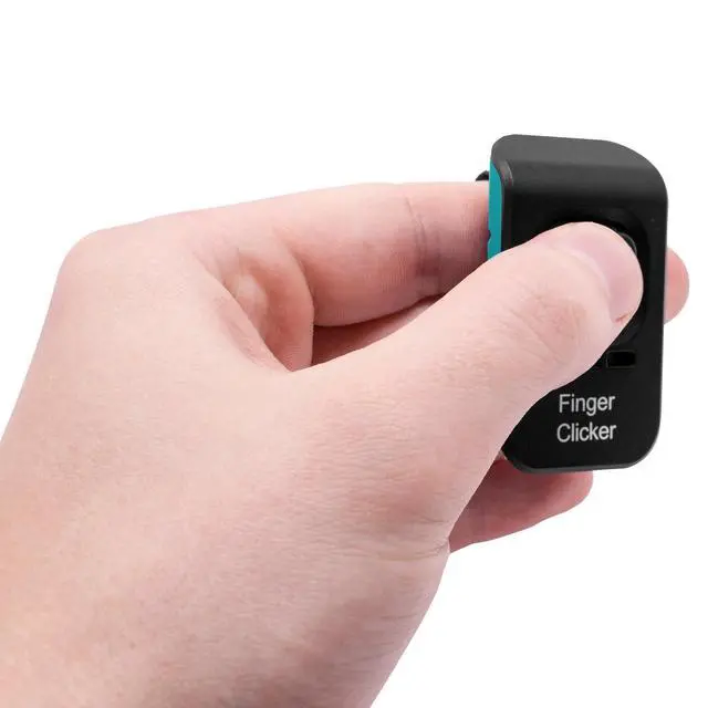Alt view image 3 of 4 - Dog Training Finger Clicker with Audible Sound for Positive Reinforcement, Behavior and Obedience Pet Trainer, Teal
