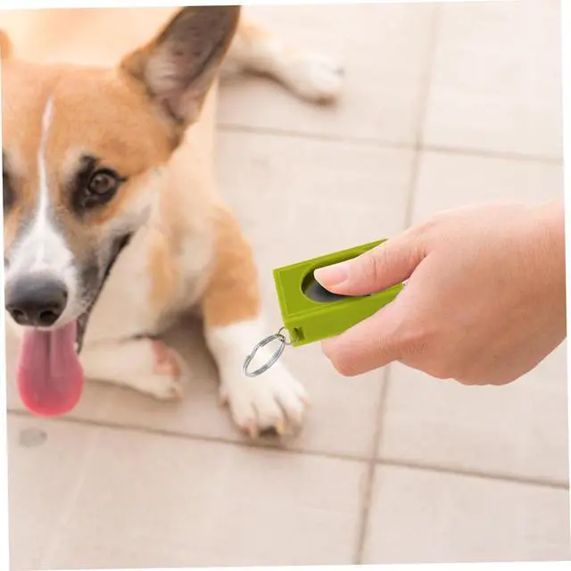 Alt view image 5 of 7 - 2pcs Portable Square Box Training Clicker Puppy Clicker Trainer for Dogs Cats Birds Lizards Fish Aid for Indoor Use (Black+Green)