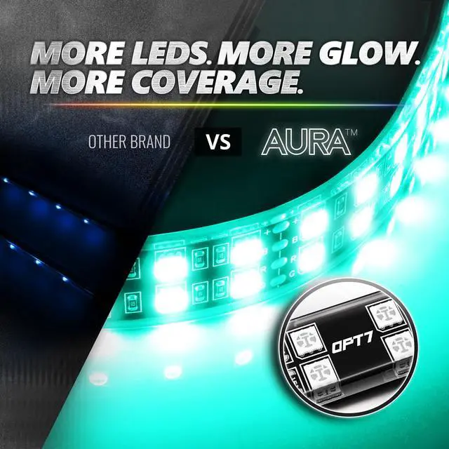 Alt view image 4 of 7 - Aura Pro Double Glow Interior Sports Car Lights with App & Remote