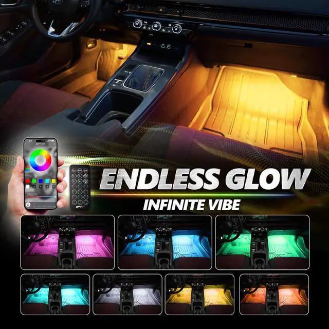 Alt view image 7 of 7 - Aura Pro Double Glow Interior Sports Car Lights with App & Remote