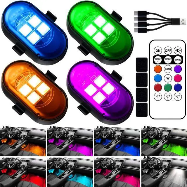 Main image of Upgraded Wireless LED Lights for Car, Rechargeable Interior Car Lights