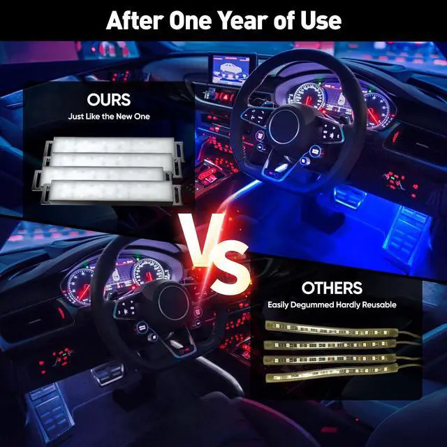 Alt view image 4 of 6 - LED Interior Car Lights,Ambient Lighting Car with Smart APP Control
