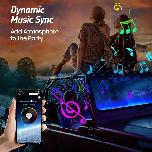 Alt view image 5 of 6 - LED Interior Car Lights,Ambient Lighting Car with Smart APP Control