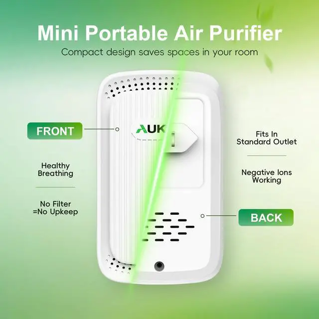 Alt view image 4 of 7 - Air Ionizers 4 Pack - Plug In Mini Air Purifiers for Home, Bedroom, Office