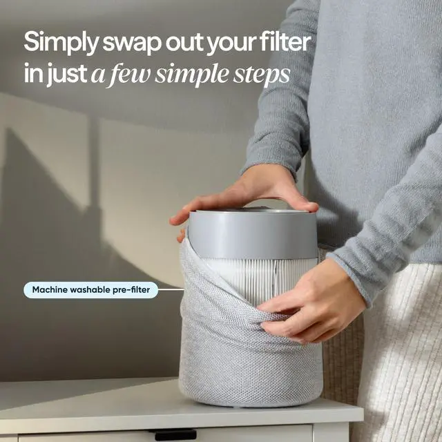 Alt view image 7 of 7 - Mini Max Auto Air Purifier for Bedroom, 510ft2 Small Room Air Cleaner with Auto Mode, HEPASilent Technology Removes Dust, Pollen, Pet Dander, Smoke & Odor, 3 Speeds, Quiet, Washable Pre-Filter